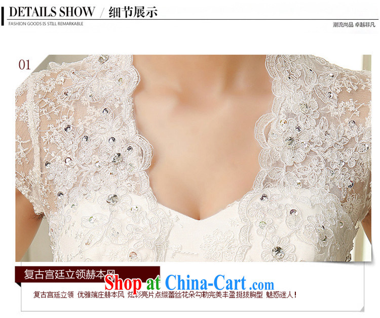 Tslyzm, Japan, and South Korea wedding elegant, for lace Openwork with skirt 2015 spring and summer new antique Palace, the wind shoulders bridal wedding dress white with shaggy wedding XXL pictures, price, brand platters! Elections are good character, the national distribution, so why buy now enjoy more preferential! Health