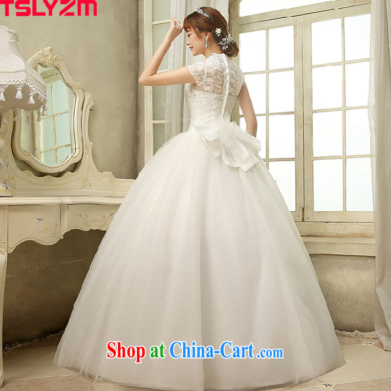 Tslyzm, Japan, and South Korea wedding elegant, for lace Openwork with skirt 2015 spring and summer new antique Palace, the wind shoulders bridal wedding dress white with shaggy wedding XXL, Tslyzm, shopping on the Internet