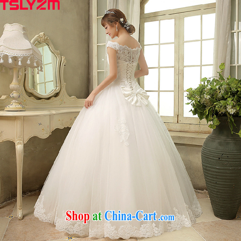 Tslyzm one shoulder wedding dresses 2015 spring and summer new marriages Korean lace beauty with shaggy white dress with S, Tslyzm, shopping on the Internet