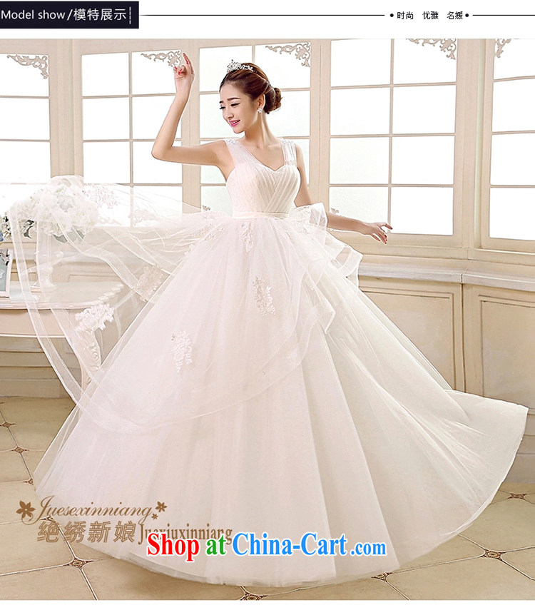 There is embroidery bridal wedding dresses 2015 spring and summer new stylish Korean double-shoulder cultivating the code graphics thin with shaggy dress white shoulders L code 2 feet 1 waist Suzhou shipping pictures, price, brand platters! Elections are good character, the national distribution, so why buy now enjoy more preferential! Health