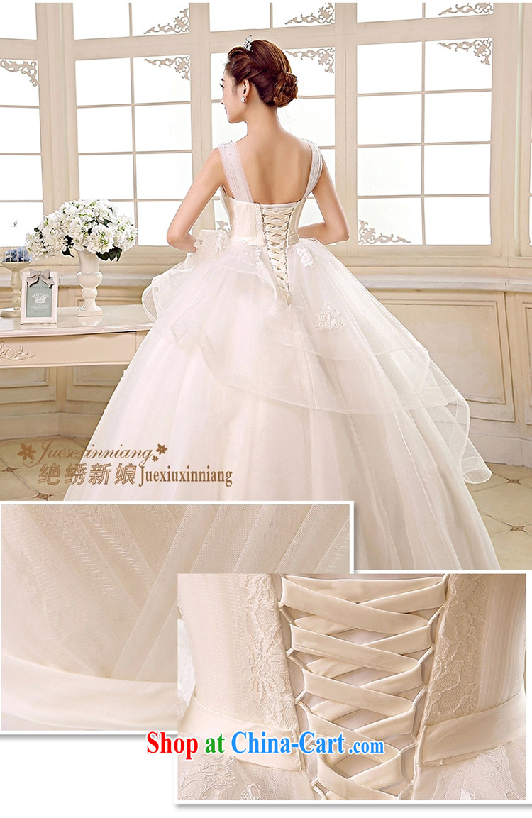 There is embroidery bridal wedding dresses 2015 spring and summer new stylish Korean double-shoulder cultivating the code graphics thin with shaggy dress white shoulders L code 2 feet 1 waist Suzhou shipping pictures, price, brand platters! Elections are good character, the national distribution, so why buy now enjoy more preferential! Health