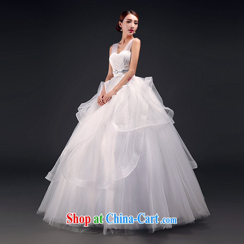 Mr. where Yu 2015 in accordance with new summer wedding bridal wedding wedding dresses wedding large, pregnant women wedding beauty and stylish Korean double-shoulder strap with bare chest wedding white XL, where Yu, and shopping on the Internet