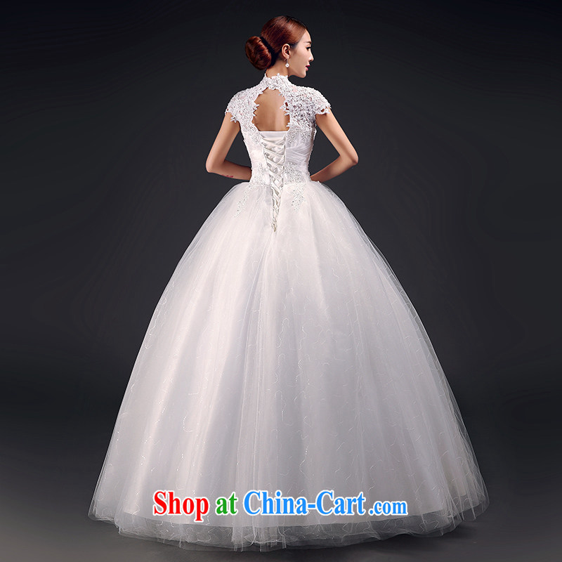 The field shoulder wedding dresses 2015 summer new lace back exposed Korean Princess bride marriage wedding, pregnant women with white XL, where Yu, and, shopping on the Internet