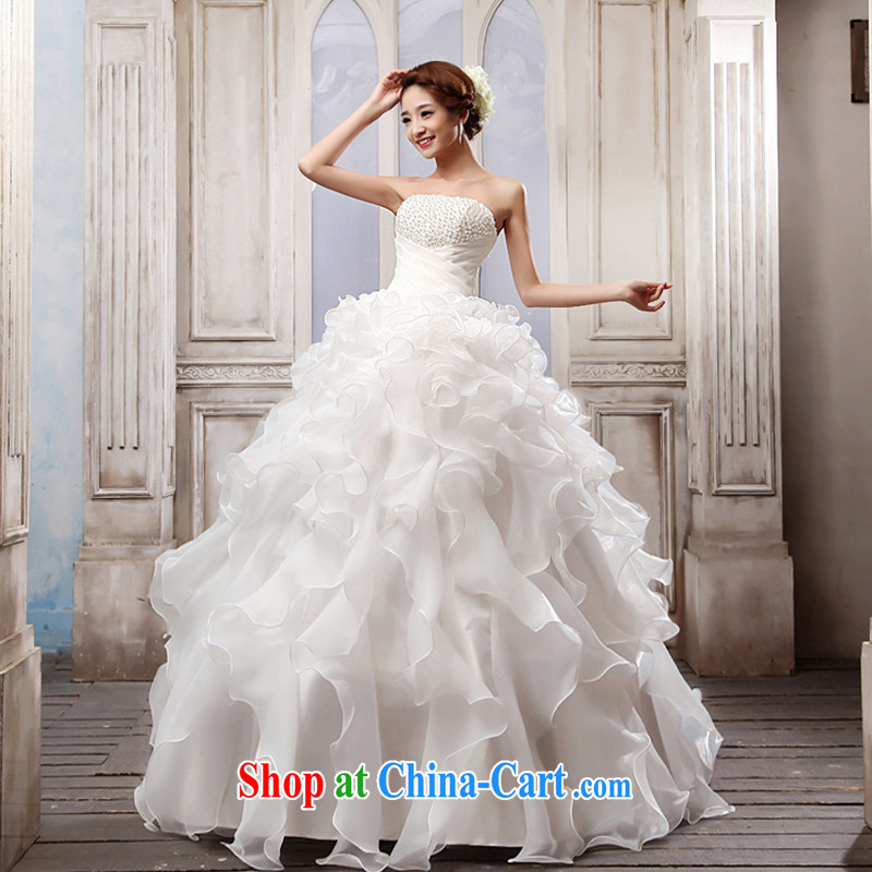 Mr. where Yu according to Korean wiped his chest wedding white Princess tie with wedding new 2015 bridal wedding dresses spring and summer wedding wedding beauty graphics thin wedding white XL, where Yu, and, on-line shopping