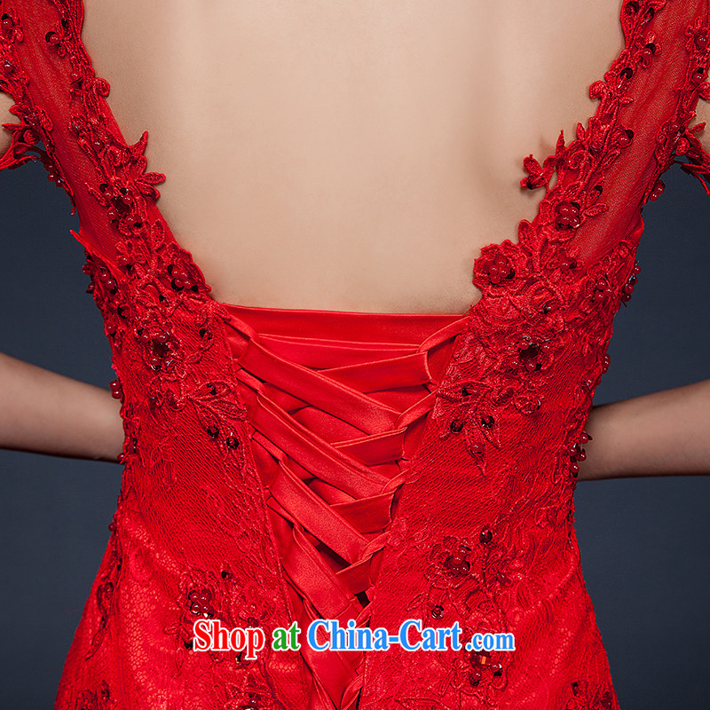 Mr. where Yu according to marriages served toast Red Beauty, dress a shoulder back exposed at Merlion dress female Red XL high-end quality, where according to Yu, shopping on the Internet