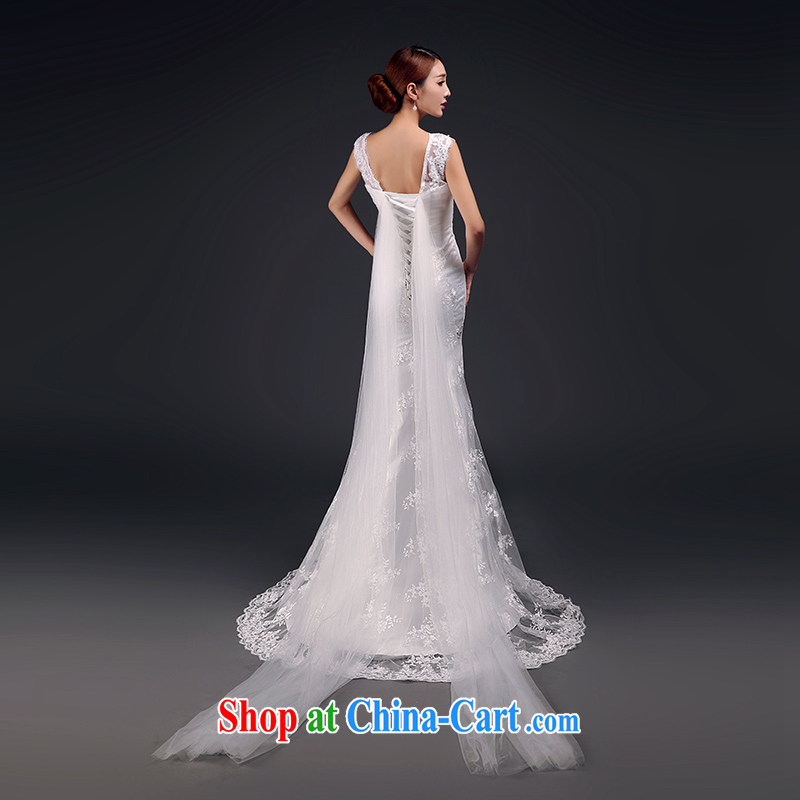 Where, in accordance with feathers wedding dresses new 2015 wedding dresses long crowsfoot cultivating a field shoulder bridal wedding dress white XL, where according to Haneda, shopping on the Internet