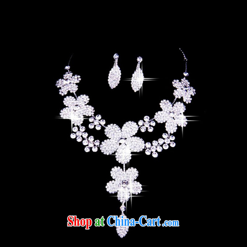 (Quakers) estimated 2015 bridal wedding dresses accessories bridal Crown necklace earrings 3 piece wedding dresses accessories jewelry 3 piece set, and friends (LANYI), online shopping