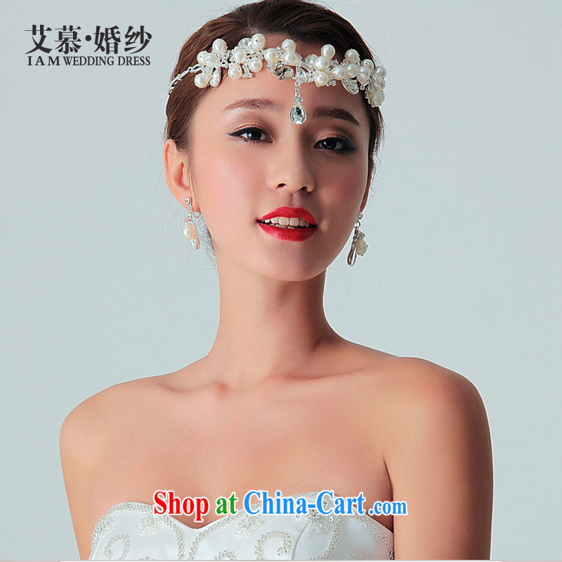 With the 2015 wedding Pearl crown and ornaments retro bridal Pearl Crown Crown hair accessories wedding jewelry and ornaments