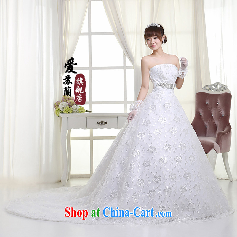 New wedding long-tail wedding bridal marriage long-tail wedding High-tail wedding H 99 white XXXL so Balaam, and shopping on the Internet