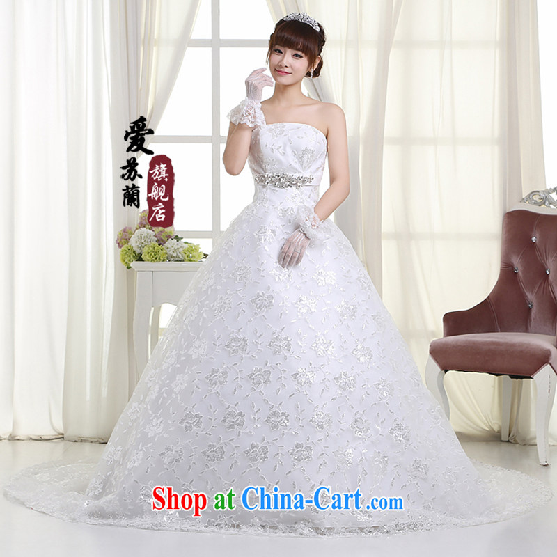New wedding long-tail wedding bridal marriage long-tail wedding High-tail wedding H 99 white XXXL so Balaam, and shopping on the Internet