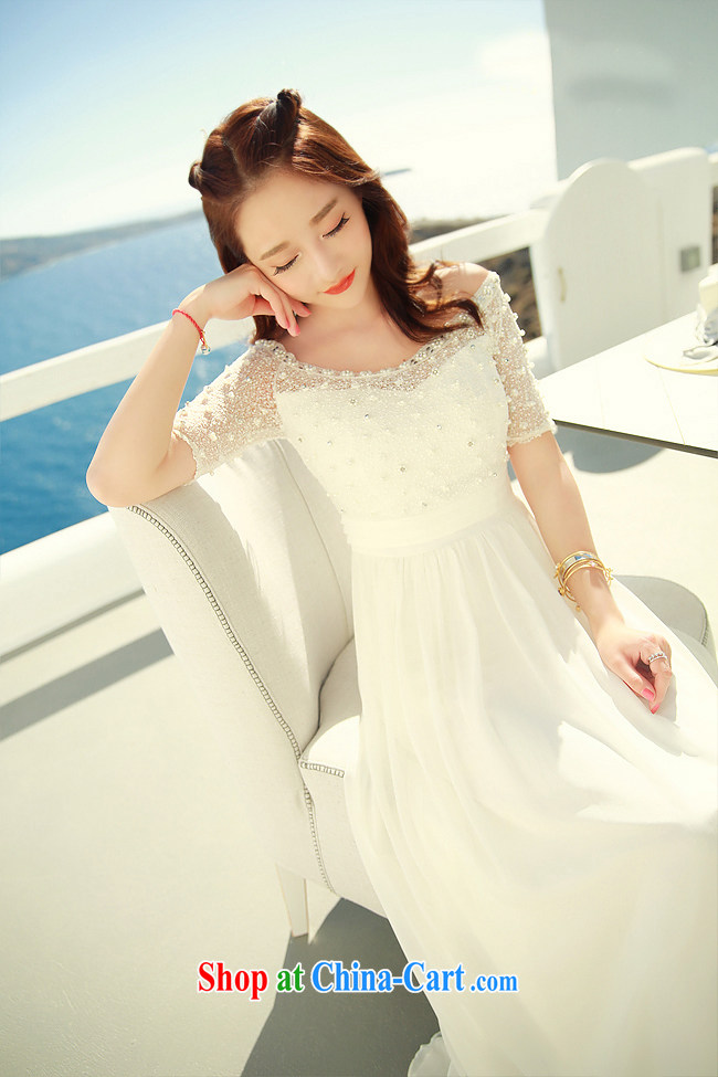OPTIMIZED IN ACCORDANCE WITH THE 2015 lace snow woven dresses nails Pearl bohemian long skirt video thin resort beach long skirt white XL pictures, price, brand platters! Elections are good character, the national distribution, so why buy now enjoy more preferential! Health