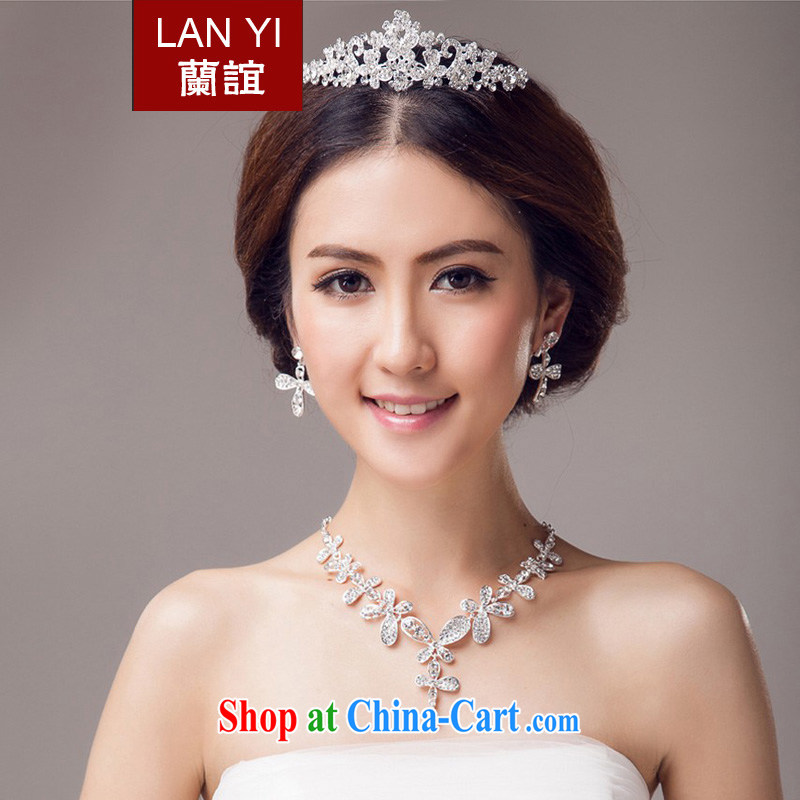_Quakers_ estimated 2015 bridal wedding dresses accessories Korean version of Crown necklace earrings 3-Piece wedding wedding wedding dresses with bridal jewelry and ornaments jewelry 3 piece set