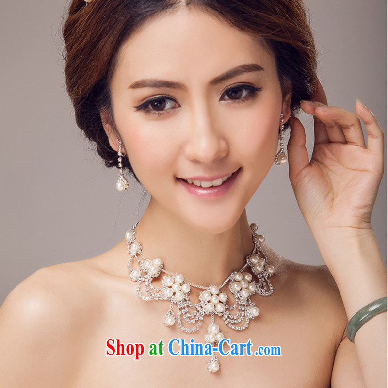 (Quakers, 2015 bridal wedding dresses accessories Korean bridal Crown necklace earrings 3 piece bridal jewelry and ornaments wedding dresses accessories necklaces earrings, and friends (LANYI), online shopping