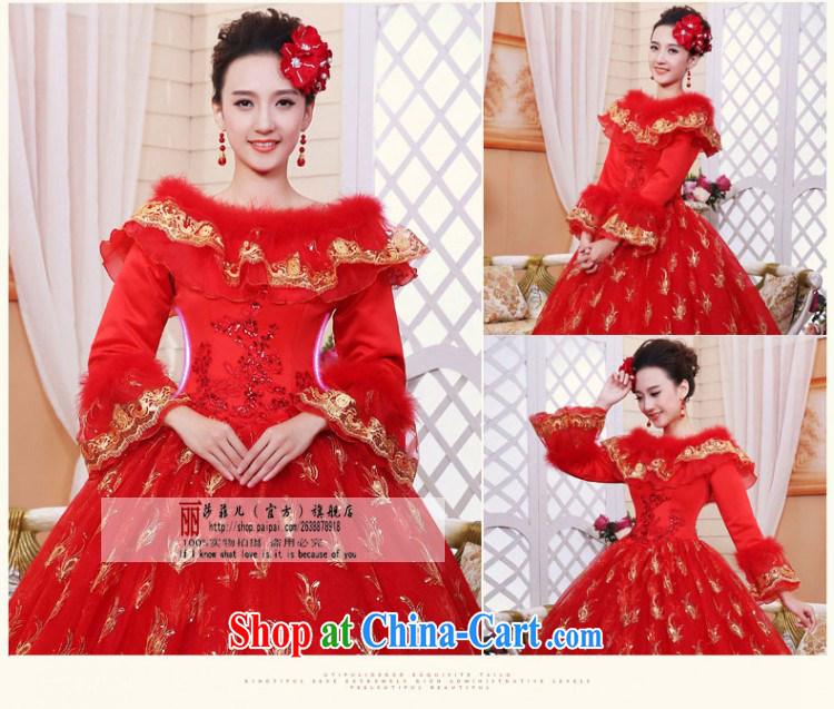 2014 new winter, red wedding cotton winter field shoulder with long-sleeved wedding dresses Korean wedding lace customer size will not be refunded pictures, price, brand platters! Elections are good character, the national distribution, so why buy now enjoy more preferential! Health