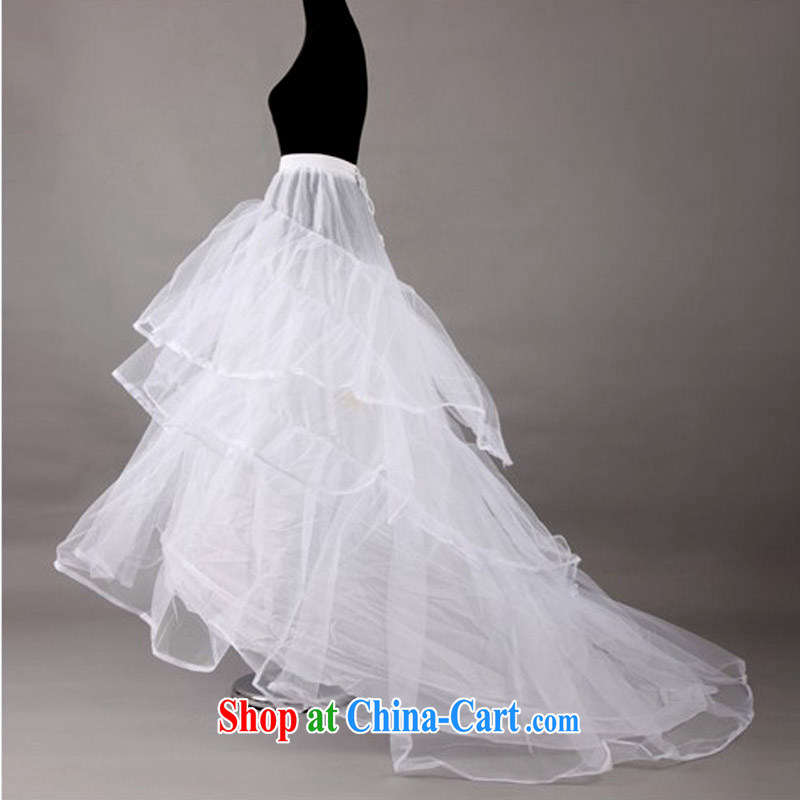 (Quakers, new tail wedding dress party bridal wedding dress stays long-tail, two-tier steel ring white, friends (LANYI), shopping on the Internet