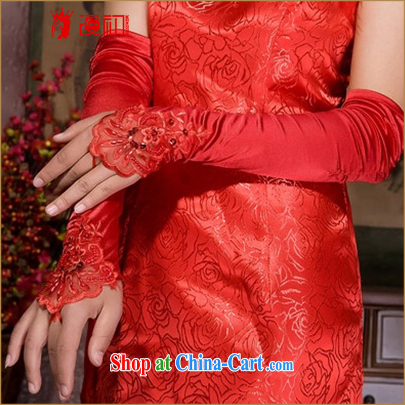 Early definition lace terrace to dress accessories gloves bridal gloves red long wedding accessories red, diffuse, and shopping on the Internet
