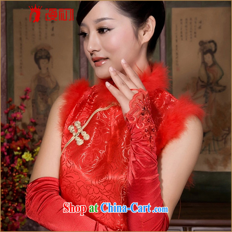 Early definition lace terrace to dress accessories gloves bridal gloves red long wedding accessories red, diffuse, and shopping on the Internet