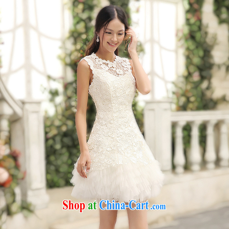 Evening Dress short, summer 2015 new bridesmaid clothing spring dresses bridal toast serving small dress, sister skirt moderator performances, Ms. serving the betrothal birthday clothing white M, where Yu, and shopping on the Internet
