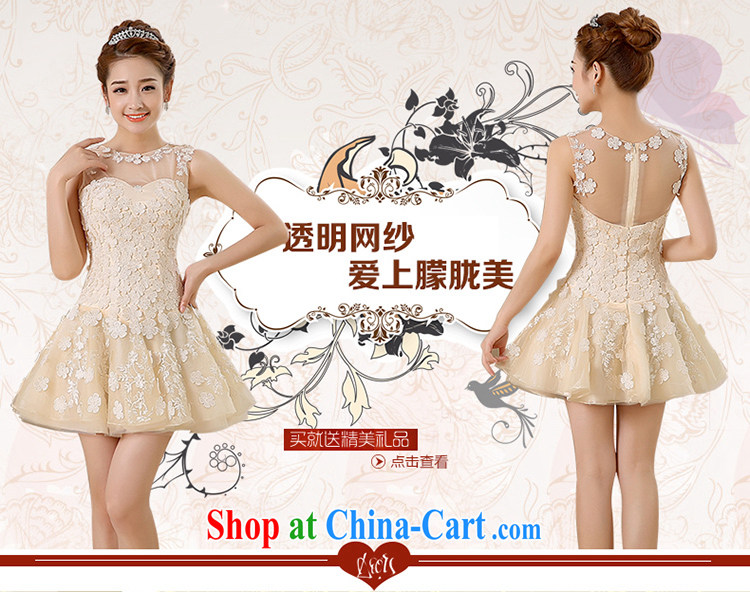 2015 new spring and summer bridesmaid clothing dresses stylish small dress bridesmaid's sister dress floral dress short performances, serving moderator dress girls the betrothal service champagne color XL pictures, price, brand platters! Elections are good character, the national distribution, so why buy now enjoy more preferential! Health