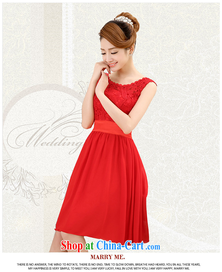 wedding dresses new 2015 summer bridesmaid dress high waist pregnant small dress Red double-shoulder dress short, large, thick MM bridal dresses serving toast red XL pictures, price, brand platters! Elections are good character, the national distribution, so why buy now enjoy more preferential! Health