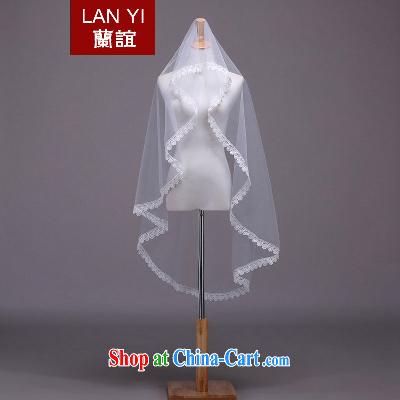 _Quakers, bride wedding dresses with Korean lace lace and yarn 1.5m won version and legal affect wedding supplies white