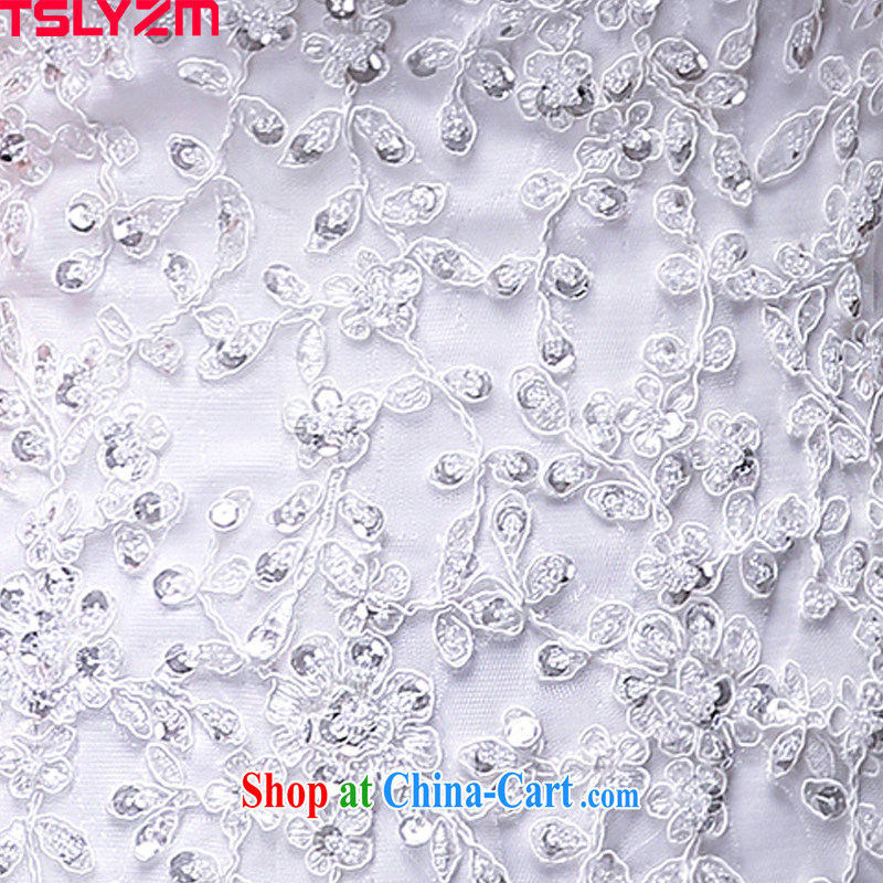 Cultivating Tslyzm crowsfoot wedding lace Korean small tail skirt summer 2015 new brides white wedding dress white XXL, Tslyzm, shopping on the Internet