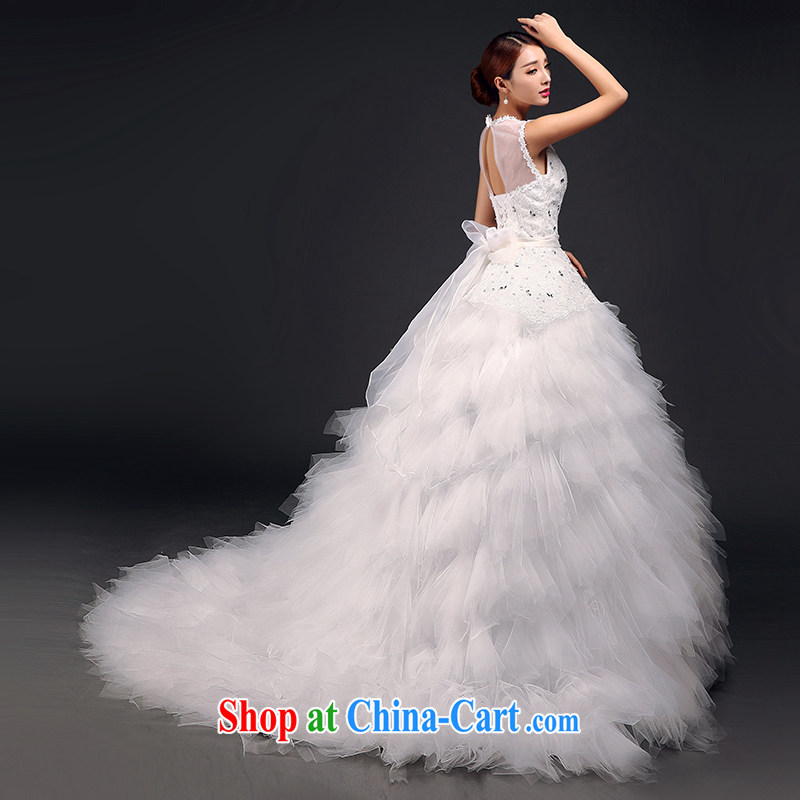 Where, in accordance with feathers wedding dresses new 2015 summer bridal wedding wedding wedding dresses large, pregnant women Korean version with graphics thin smears beauty chest parquet drill wedding white XL, where according to Yu, shopping on the In