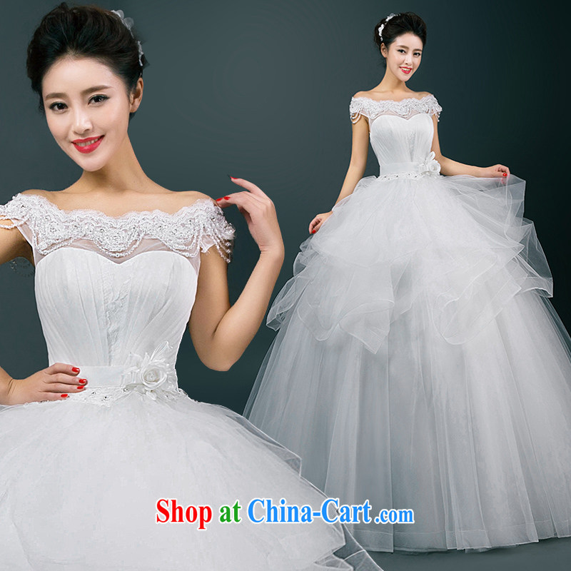 wedding dresses new 2015 summer bride Korean-style wedding dresses the Field shoulder style with beauty graphics thin wedding, Ms. WHITE L, where Yu, and shopping on the Internet