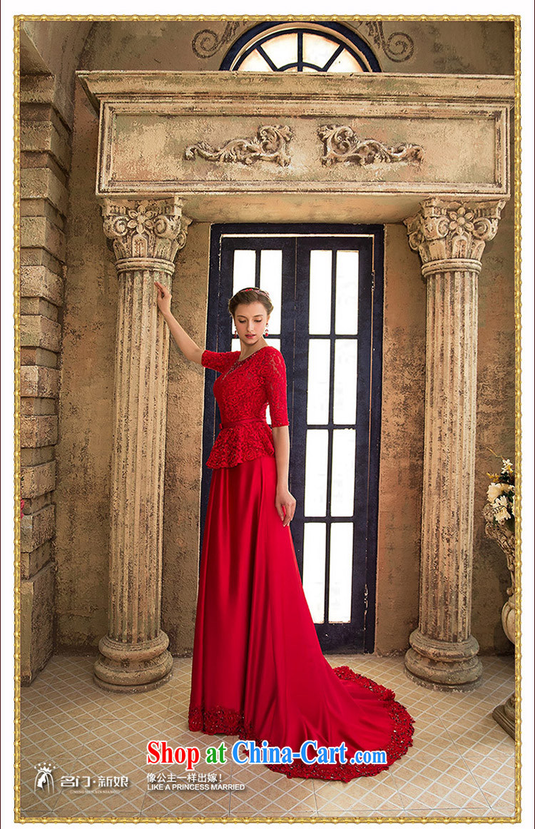 The bride's wedding dresses stylish bows dress small red tail dress graphics thin 905 red M pictures, price, brand platters! Elections are good character, the national distribution, so why buy now enjoy more preferential! Health