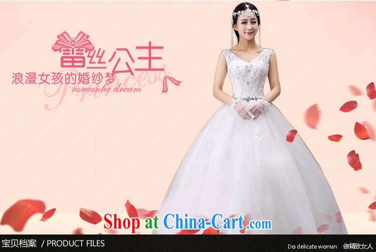 (Quakers) estimated 2015 bride's new summer wedding dresses Korean version graphics thin shoulders V for wedding dresses and stylish lace-up, wedding White made a supplement made for pictures, price, brand platters! Elections are good character, the national distribution, so why buy now enjoy more preferential! Health
