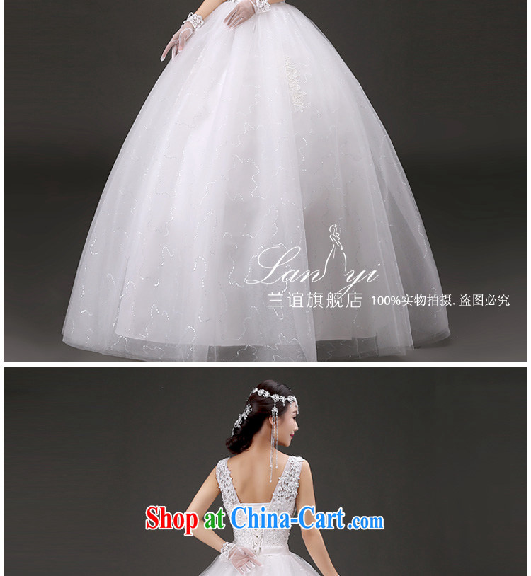 (Quakers) estimated 2015 bride's new summer wedding dresses Korean version graphics thin shoulders V for wedding dresses and stylish lace-up, wedding White made a supplement made for pictures, price, brand platters! Elections are good character, the national distribution, so why buy now enjoy more preferential! Health