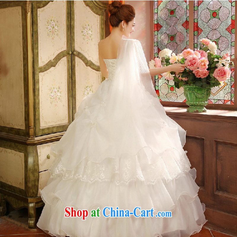 Yong-yan and 2015 fall and winter new wedding dresses and stylish Korean-style single shoulder to align the code thick MM graphics thin tail wedding winter white-tail M, Yong-yan good offices, shopping on the Internet