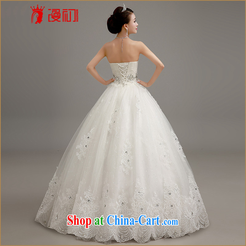 Early definition 2015 new wedding dresses Korean wiped his chest lace wedding parquet drill video thin with shaggy dress wedding White made contact customer service, and early definition, online shopping