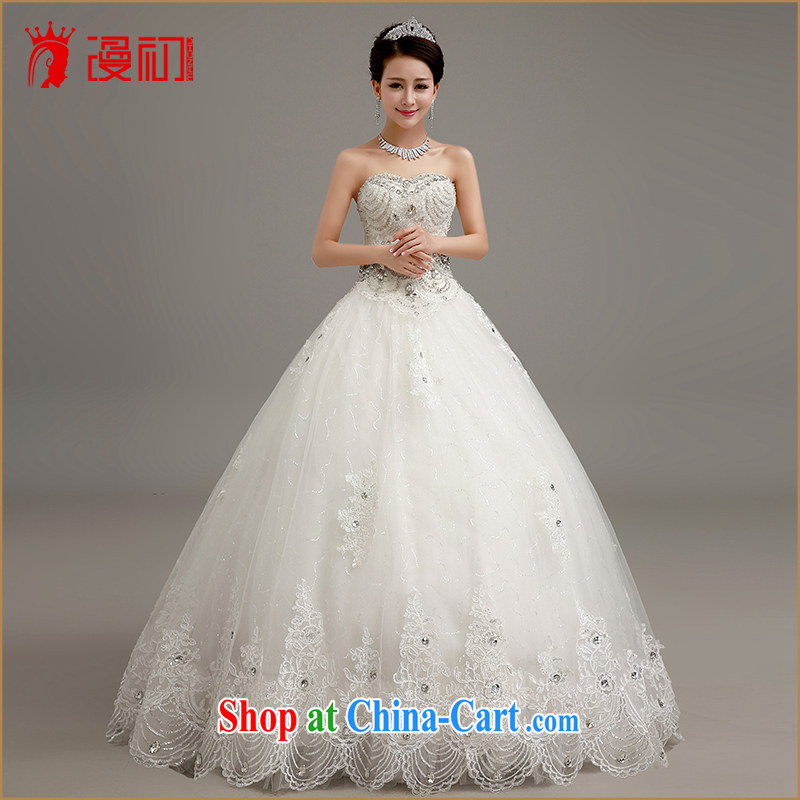 Early definition 2015 new wedding dresses Korean wiped his chest lace wedding parquet drill video thin with shaggy dress wedding White made contact customer service, and early definition, online shopping