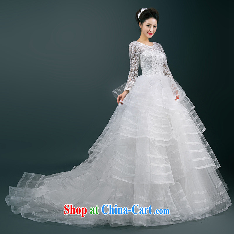 Where, in accordance with feathers summer 2015 new wedding dresses the Field shoulder lace wedding dresses elegant long-sleeved style small tail wedding, this hotel is of a good standard wedding white XL
