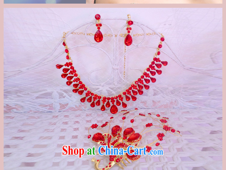 (Quakers, bride wedding dresses dresses with Korean brides Phoenix water drill jewelry necklace earrings 3 piece bridal red jewelry 3-piece set of pictures, price, brand platters! Elections are good character, the national distribution, so why buy now enjoy more preferential! Health