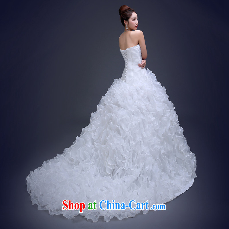 wedding dresses new 2015 summer fashion long-tail wiped his chest to Korean-style graphics thin bridal wedding white XXL, Nicole Richie (Nicole Richie), shopping on the Internet