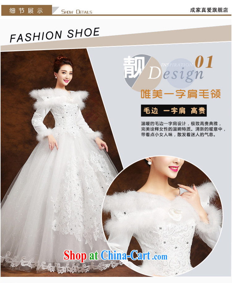 married love wedding dresses 2015 new marriages Korean-style binding with a shoulder long-sleeved warm with thick winter female white XXL pictures, price, brand platters! Elections are good character, the national distribution, so why buy now enjoy more preferential! Health