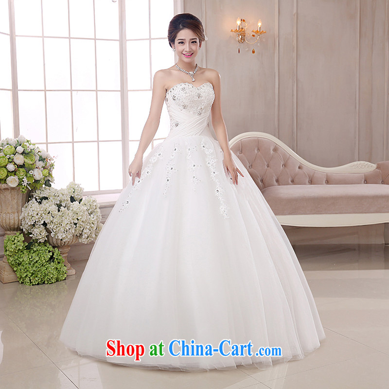 married love wedding dresses 2015 new Korean marriages with bare chest shaggy dress tied with larger graphics thin winter women white XXL, married love, shopping on the Internet