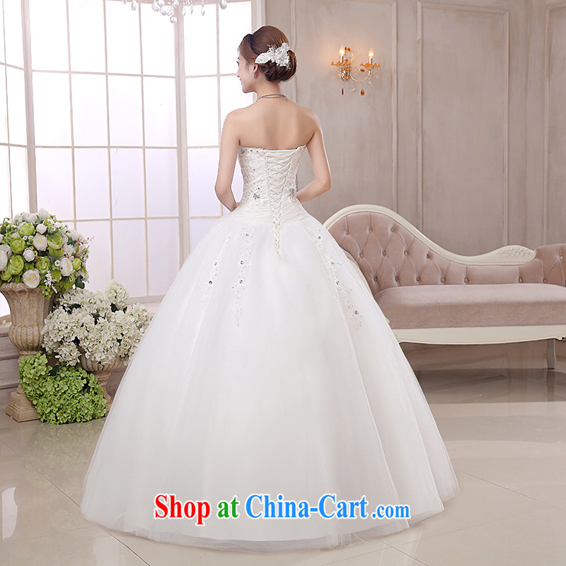 married love wedding dresses 2015 new Korean marriages with bare chest shaggy dress tied with larger graphics thin winter women white XXL, married love, shopping on the Internet