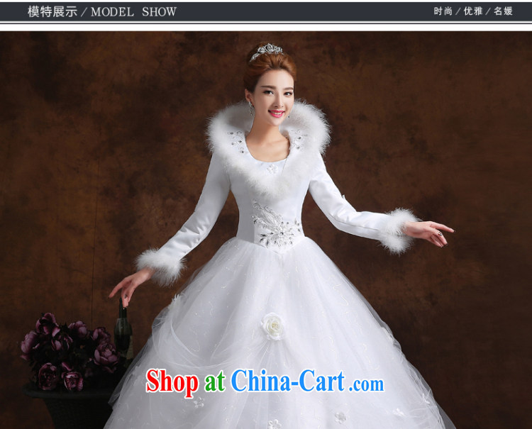 married love wedding dresses 2015 new marriages Korean shoulders long-sleeved with shaggy skirts larger graphics thin winter female white XXL pictures, price, brand platters! Elections are good character, the national distribution, so why buy now enjoy more preferential! Health