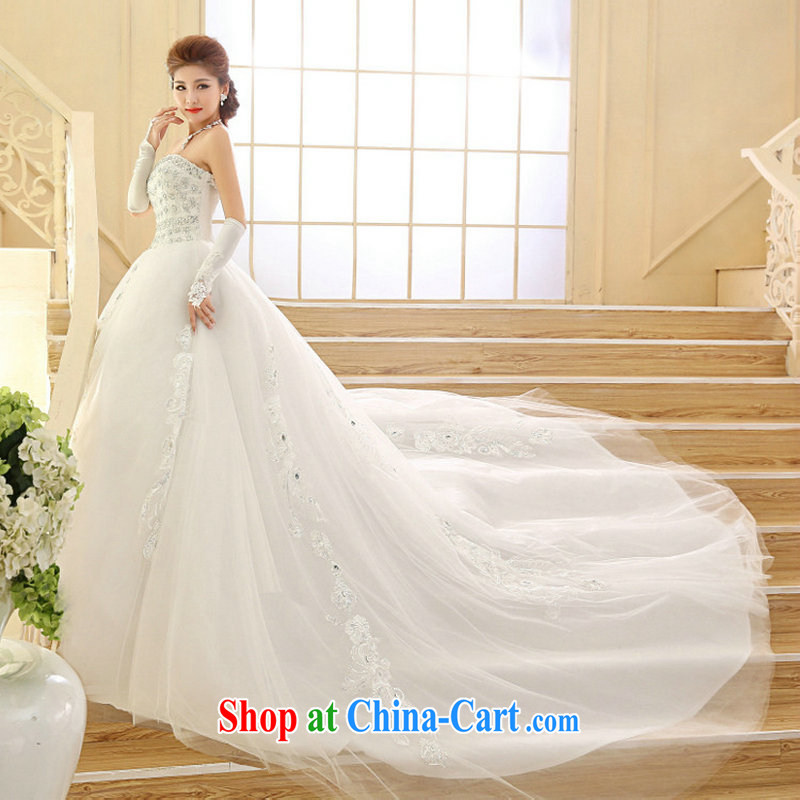 There's a big tail wedding beauty graphics thin smears chest long-tail wedding dresses XS 2410 m White XXL, still, a, and, shopping on the Internet