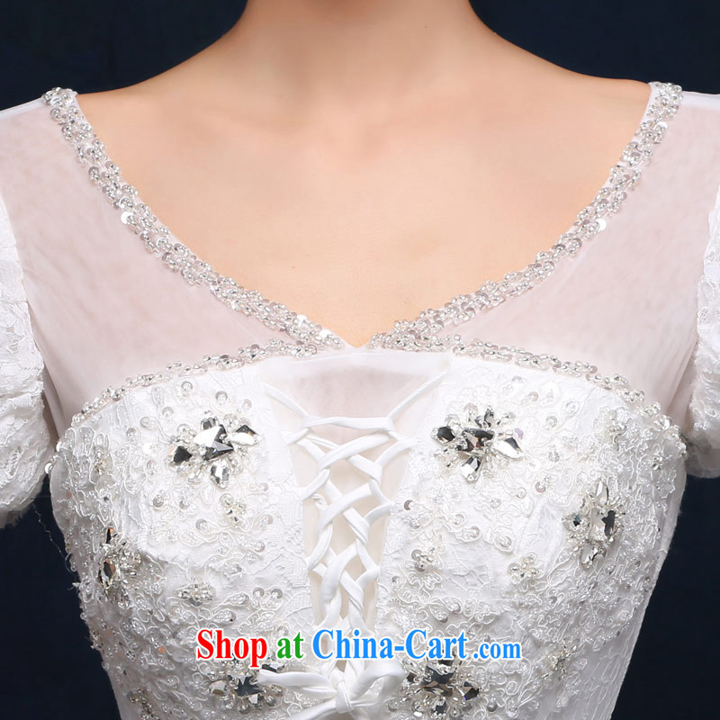 Love Life wedding a shoulder Deep V collar Princess brow cuff strap with wood drill white 2015 new wedding dress girls take the 3-Piece XXL, love life, and shopping on the Internet