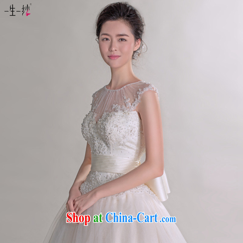 It Sylvia fall in love with a template with wedding dresses 2015 summer Korean tie-tail retro package shoulder pregnant wedding 401501246 champagne color XXL code 30 days pre-sale, a yarn, shopping on the Internet