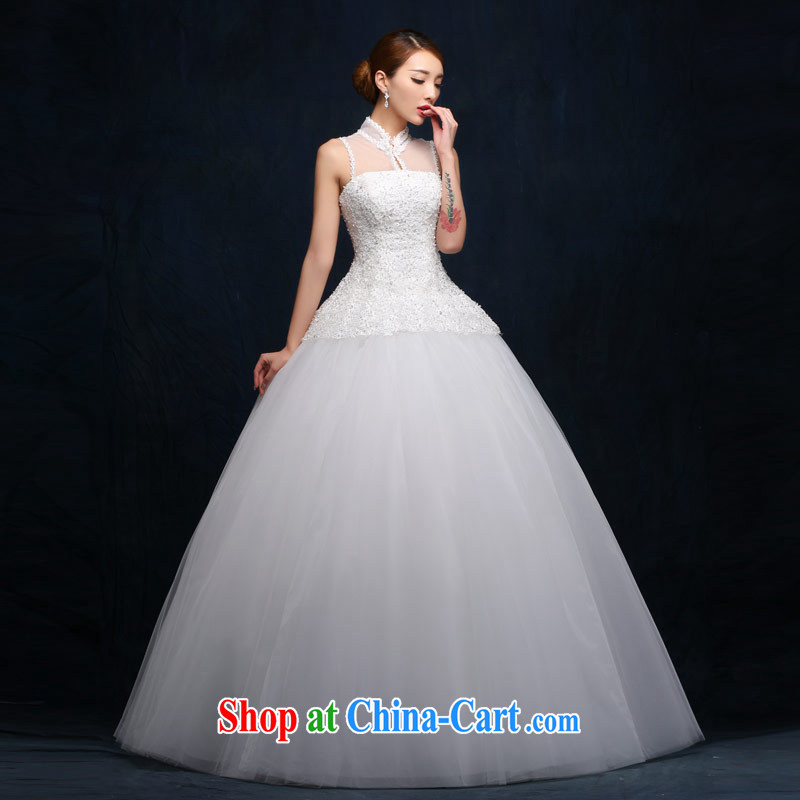 The Code love life wedding 2015 New Field shoulder with tie-cultivating graphics thin tailor-waist-wedding dress girls white XL, love life, and shopping on the Internet
