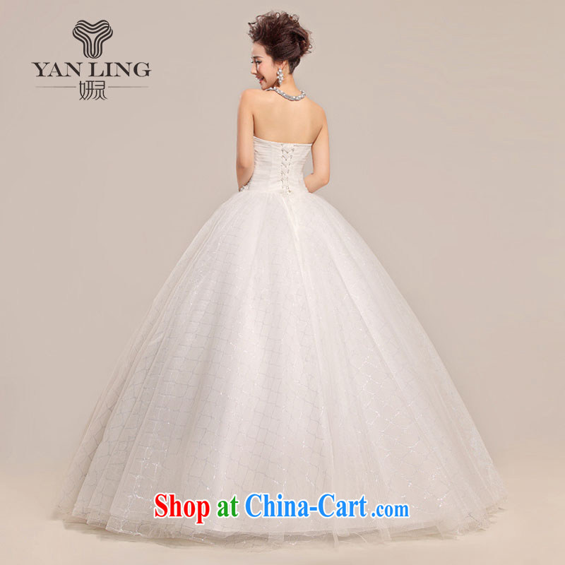 2015 wedding custom sexy bare chest bridal and ultra-slim body with unique bride us sweet Korean wedding HS 518 meters white S, her spirit, and shopping on the Internet