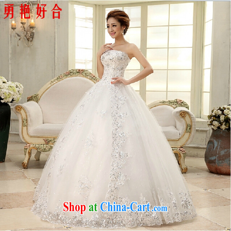 Yong-yan and wedding dresses new 2015 erase chest Korean drag and drop tail wedding video thin water drilling the tail white sweet wedding white-tail XL, Yong-yan good offices, shopping on the Internet
