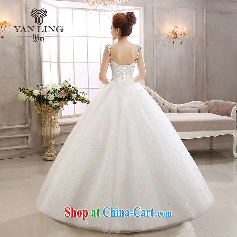 2015 new lace flash drill shoulder strap with skirts Princess bride wedding wedding dresses HS 592 white XL, her spirit, and, shopping on the Internet