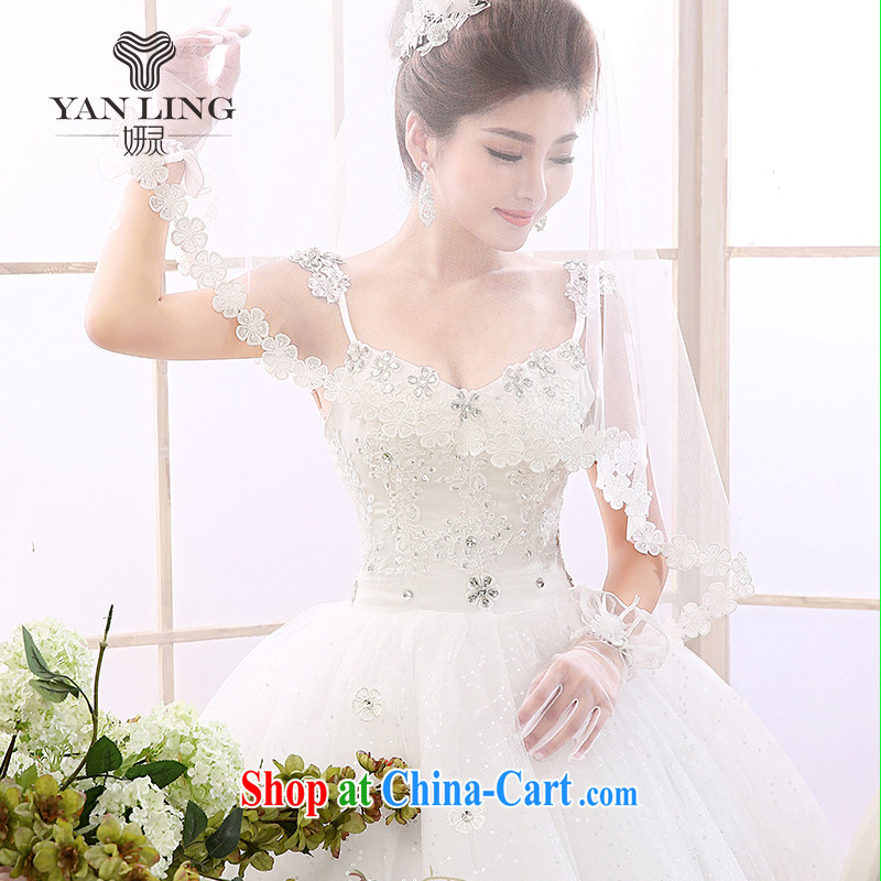 2015 new lace flash drill shoulder strap with skirts Princess bride wedding wedding dresses HS 592 white XL, her spirit, and, shopping on the Internet