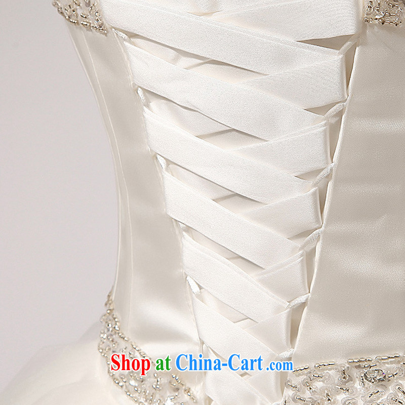 2015 new, chest bare wood drill with shaggy dress new wedding fall dress HS 260 white S, her spirit, and that, on-line shopping
